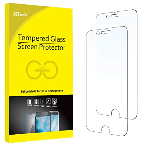 JETech Protector de Pantalla para iPhone 8 Plus y iPhone 7 Plus, Mica de Cristal Vidrio Templado, 2 Unidades